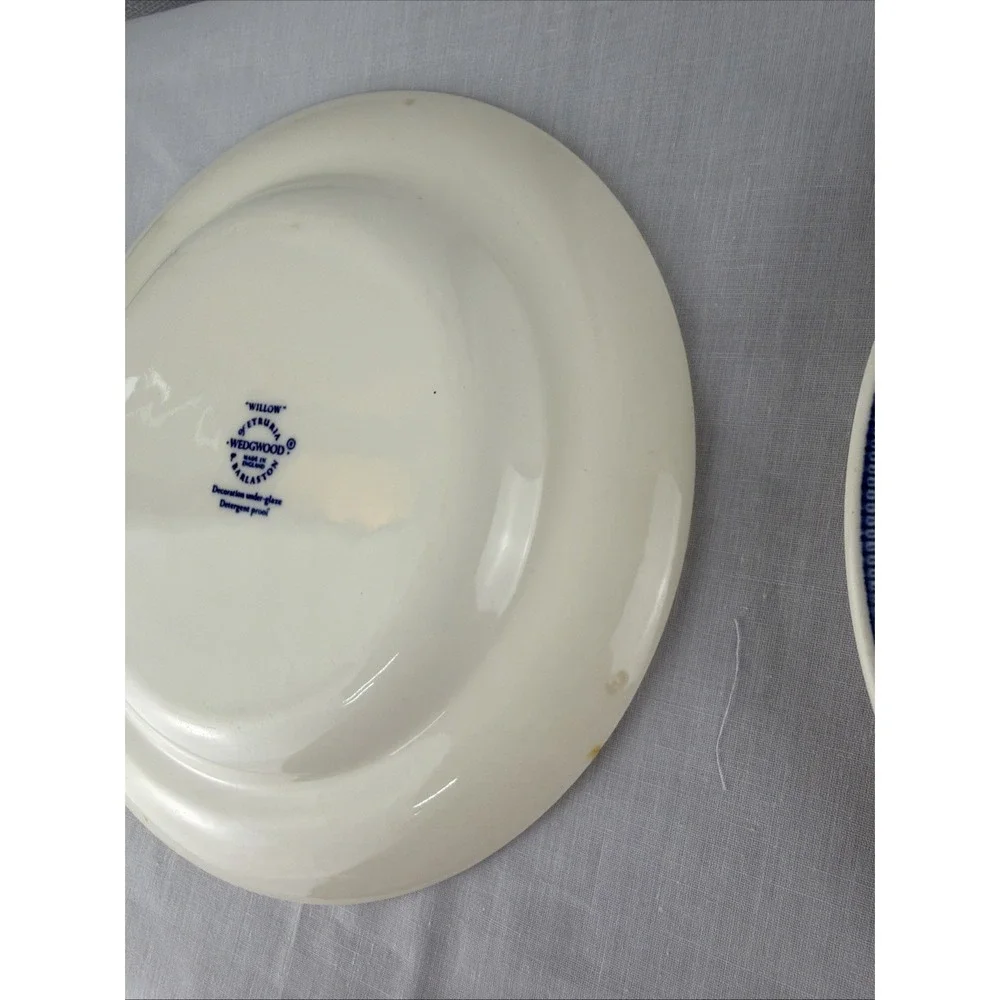 Set Of 2 Wedgwood of Etruria & Barlaston Willow Plate England Salad 8